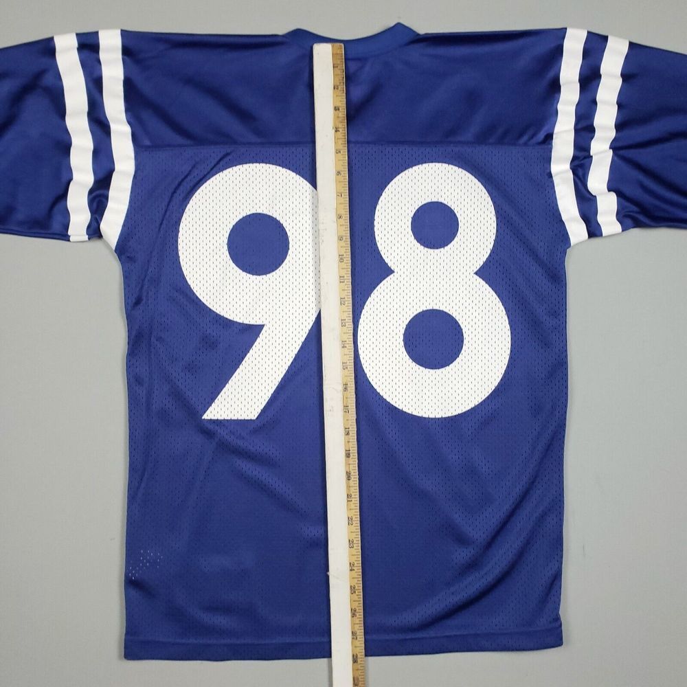 Vintage Nike Indianapolis Colts Jersey Men Size Small Blue Mathis #98 3/4 Sleeve - Picture 12 of 15